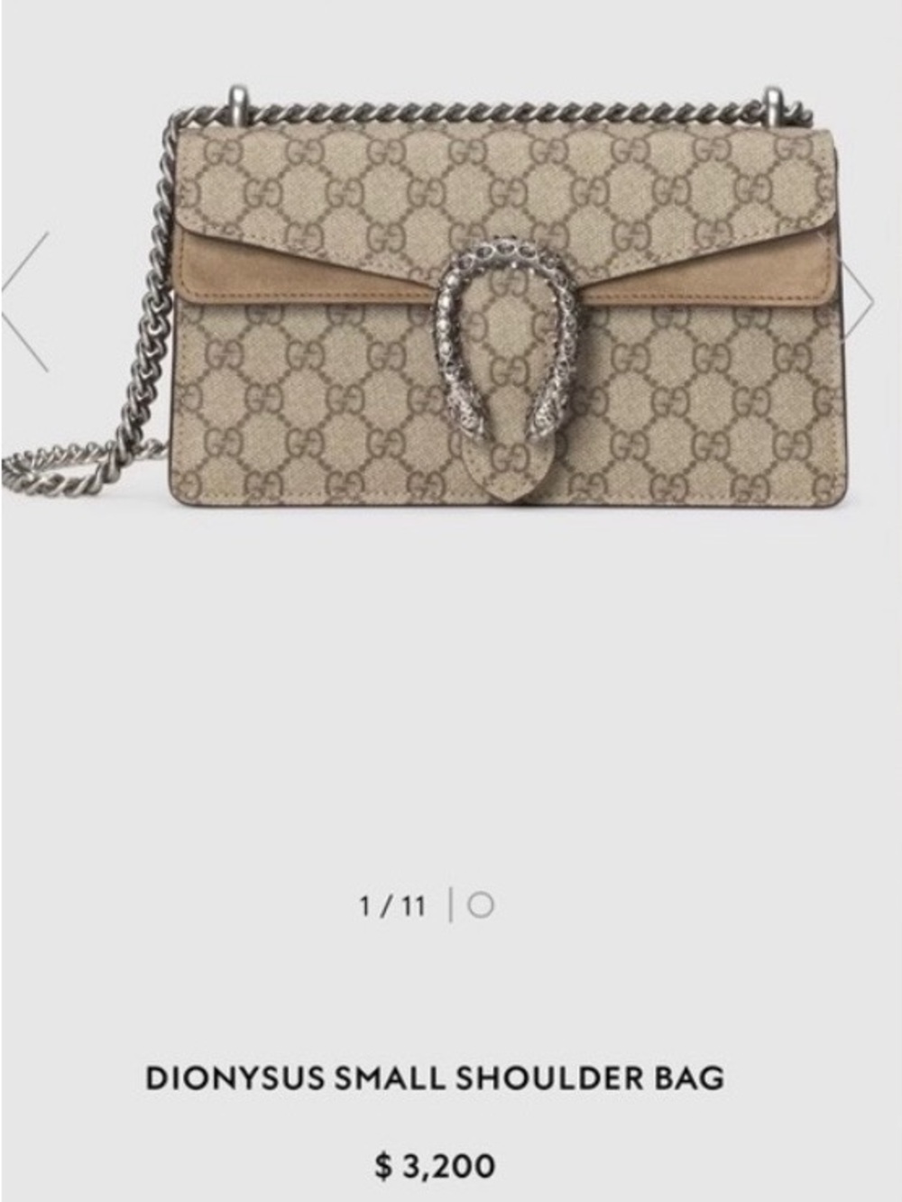 DIONYSUS SMALL SHOULDER BAG
Style #499623 92TJN 8660